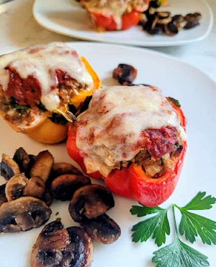 Quinoa Beef Stuffed Peppers