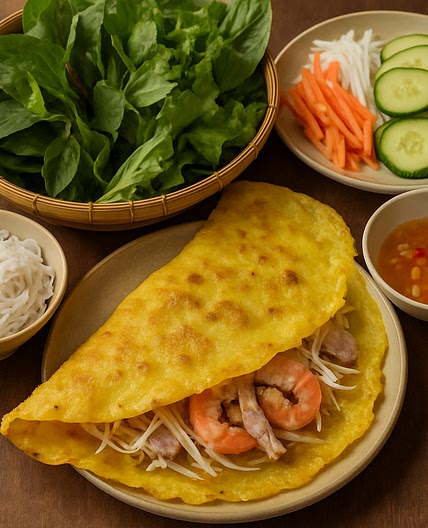 Central Vietnamese Banh Xéo (Sizzling Pancake)