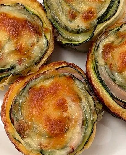 Zucchini, Ham & Cheese Breakfast Spirals 🔥