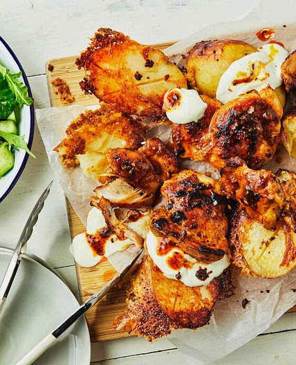 portuguese chicken with parmesan potatoe. Marley Spoon