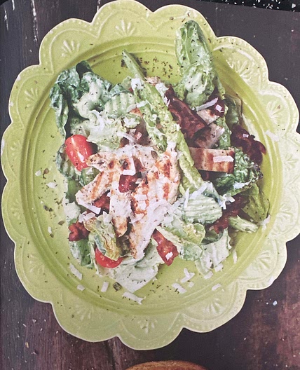 Griddled Chicken Caesar Salad with Bacon