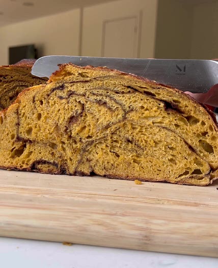 Easy Pumpkin Cinnamon Swirl Bread