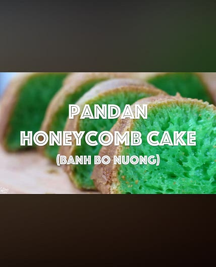 Honeycomb Cake Pandan Flavor - Bánh Bò Nướng  Lá Dứa