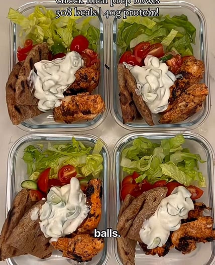 Greek chicken bowls