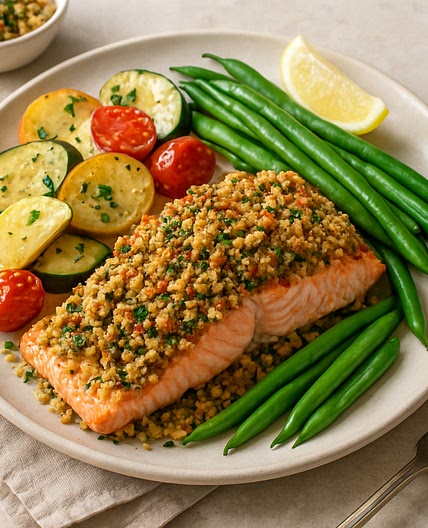Provencal-style Crumbed Salmon