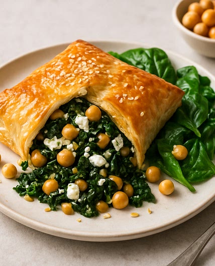 Spinach, Chickpea & Feta Parcel
