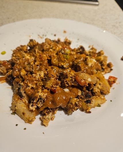 Tempeh and Egg Scramble