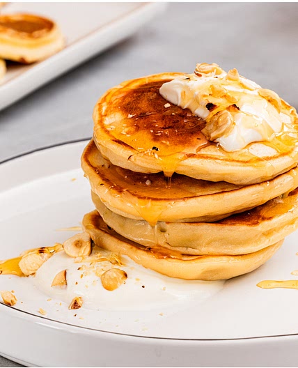 Pancake vegan protéiné et à l'okara
