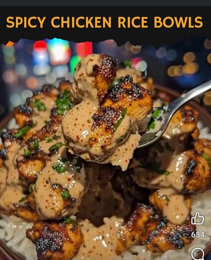 Spicy Chicken Rice Bowls with Chili Garlic Sauce