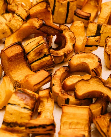 Maple Ancho-Roasted Delicata Squash