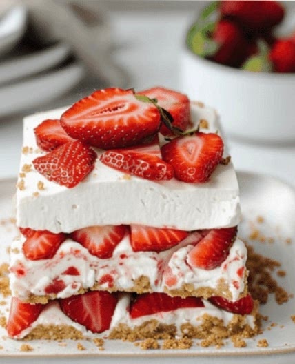 Strawberry Cheesecake Icebox Cake