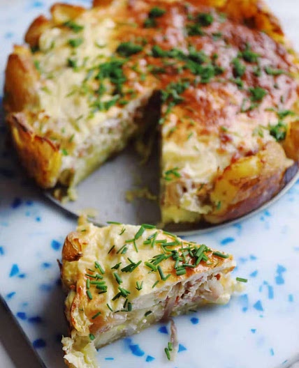 Potato and leek tart