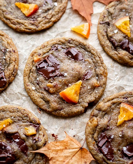 Warm & Gooey Orange Chai Latte Cookies