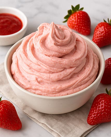 THE BEST STRAWBERRY BUTTERCREAM FROSTING