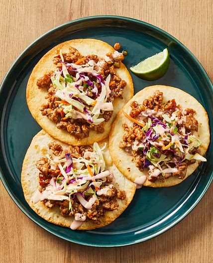 Sweet & Spicy Hoisin Pork Tostadas 