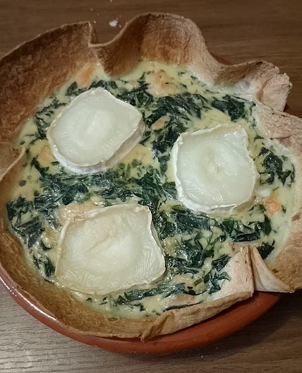 Quiche wrap épinards