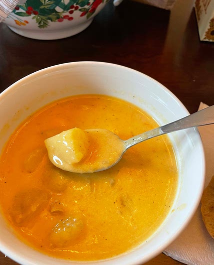 Creamy golden potato soup 