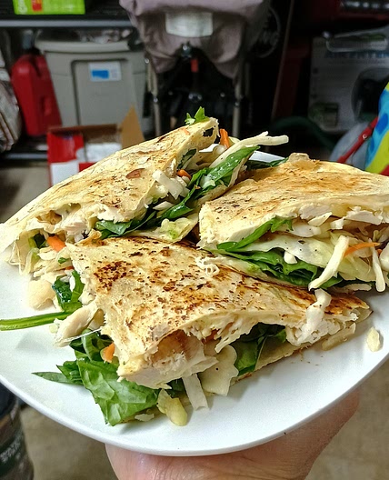 Coleslaw Chicken Quesadilla