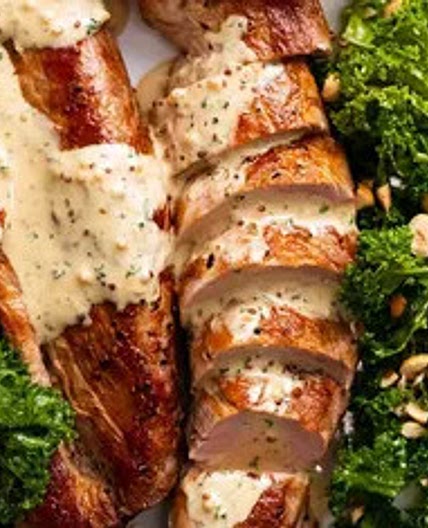 Pork Tenderloin with Creamy Mustard Sauce