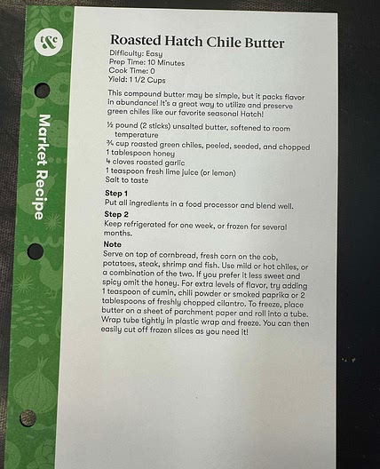 Roasted Hatch Chile Butter