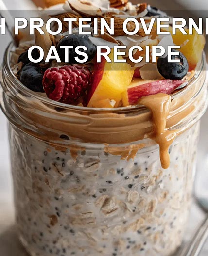 HIGH PROTEIN OVERNIGHT OATS RECIPE