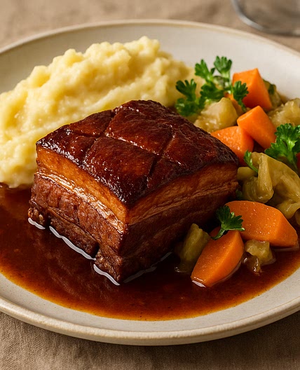 Geschmorter Schweinebauch