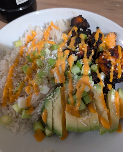 Sticky Salmon Rice Bowl