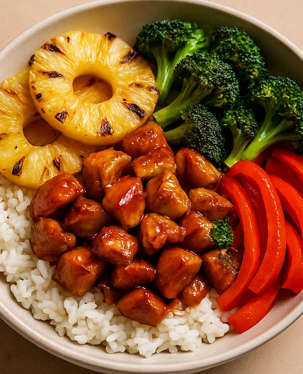 Sheet Pan Hawaiian BBQ Bowls