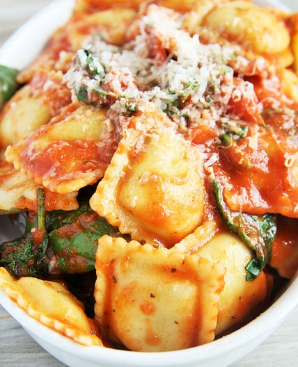 Spinach and cheese Ravioli