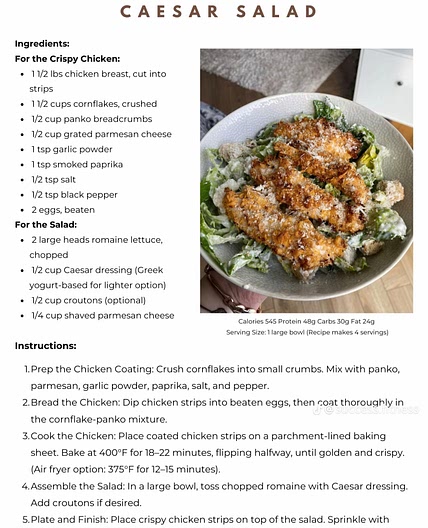 CRISPY CHICKEN CAESAR SALAD