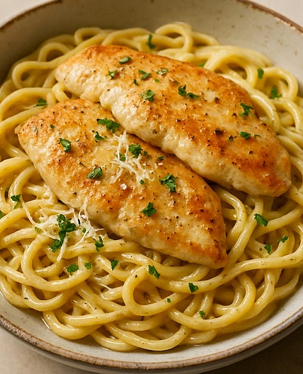 Garlic Parmesan Chicken Pasta