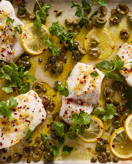 Baked Fish With Olives and Ginger