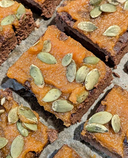 Double Pumpkin Brownies