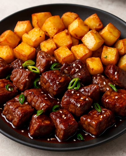 Asian Steak Bites with Potatoes