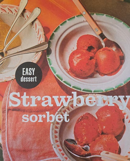 Strawberry sorbet