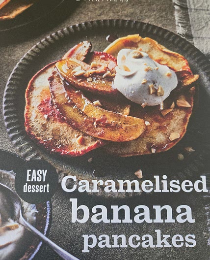 Caramelised banana pancakes