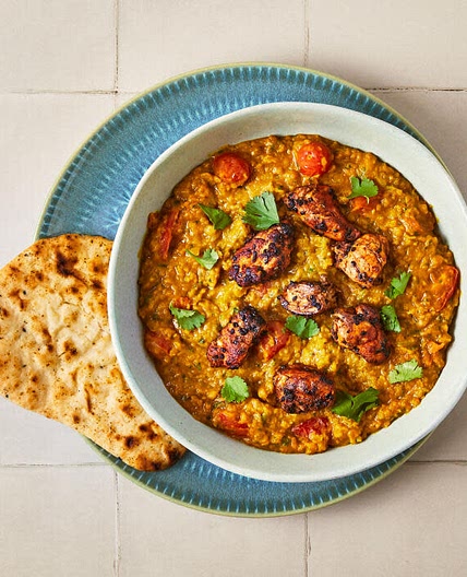 Paprika Chicken With Tomato & Coconut Dal