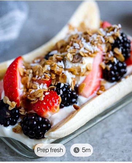 Healthy Breakfast Banana Split