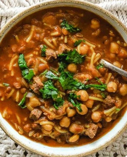 Harira Moroccan Lentil and Chickpea Soup