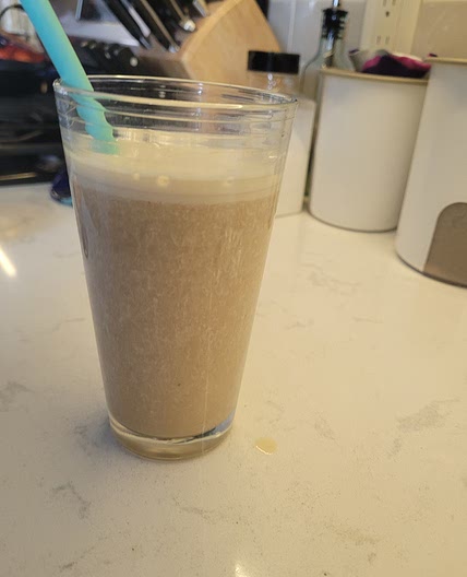 Peanut butter and banana smoothie