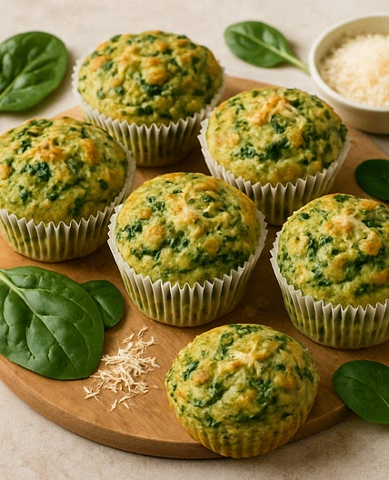 Muffins de Espinaca y Parmesano
