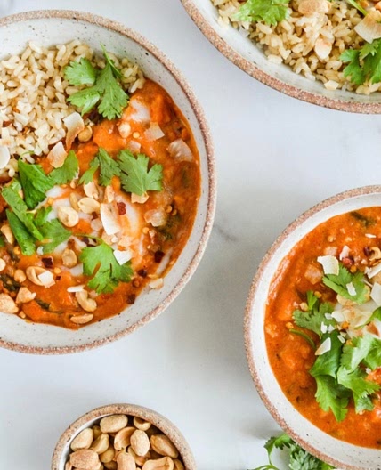 African sweet potato peanut stew