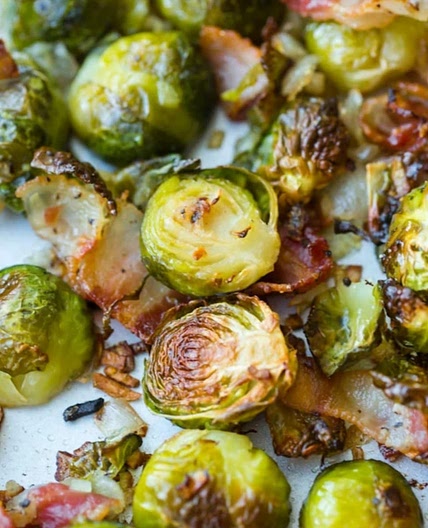 Bacon and shallot Brussel sprouts