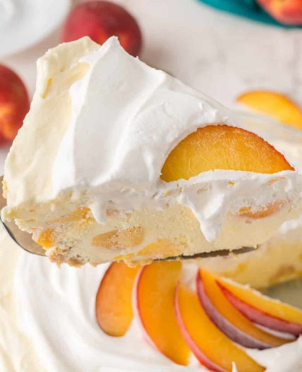Peaches and Cream Jello Pie