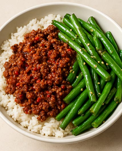 Sweet Chili Beef & Green Bean Bowls