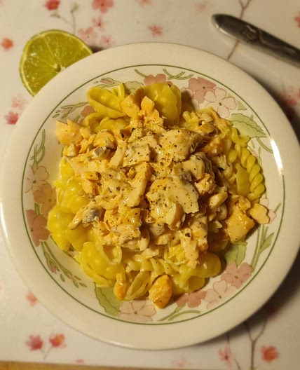 Creamy pasta with Salmon and Lime