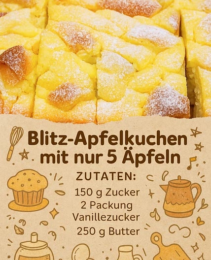 Blitz-Apfelkuchen
