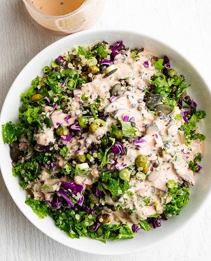 30G Protein Lentil Quinoa Salad