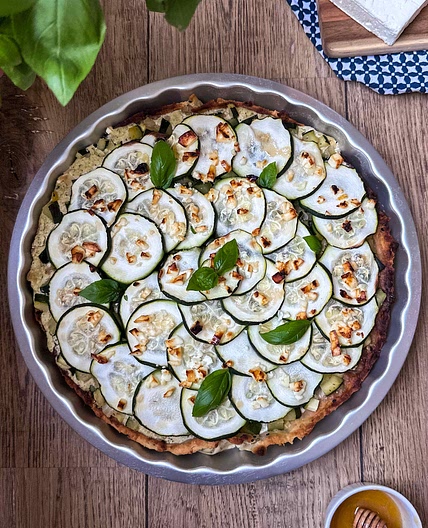 Tarte protéinée courgette fêta 