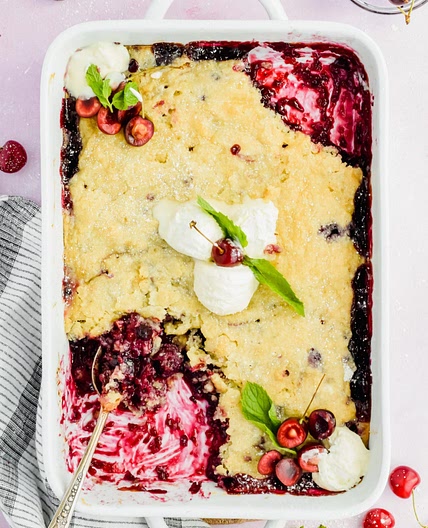 Cherry Blueberry Cobbler